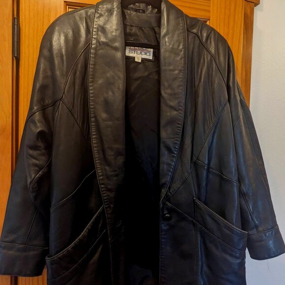 Pelle Studio Jackets & Blazers - Vintage Pelle Black Leather M/W Jacket